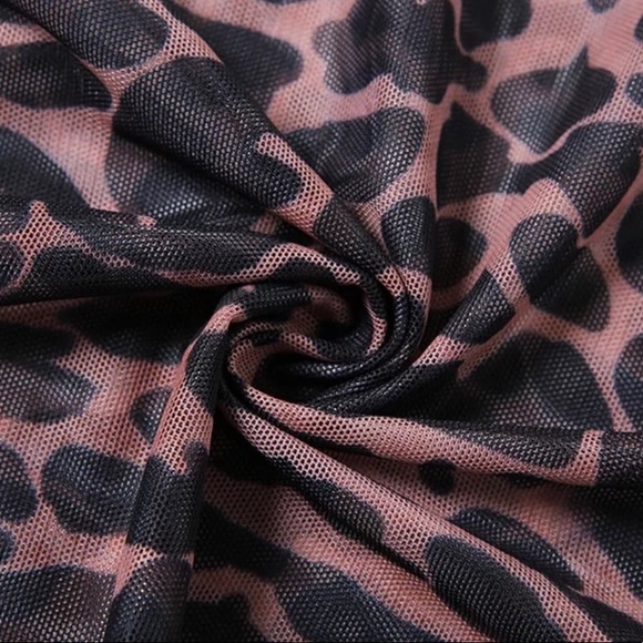 LENA VIE | Exclusive, Leona Babydoll Boho Backless Leopard Mini Dress, Coverup - Picture 8 of 10